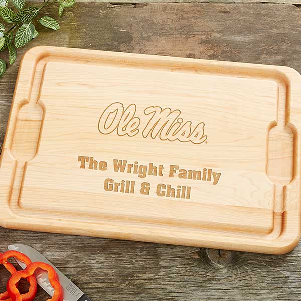 NCAA Ole Miss Rebels Personalized Maple Cutting Boards - 33477