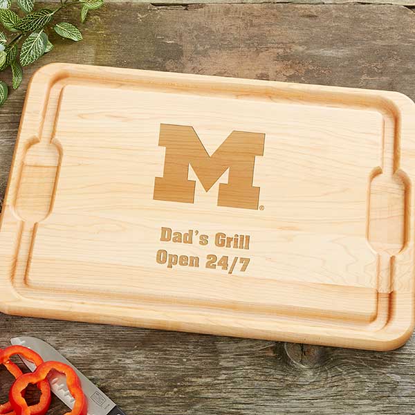 NCAA Michigan Wolverines Personalized Maple Cutting Boards - 33481