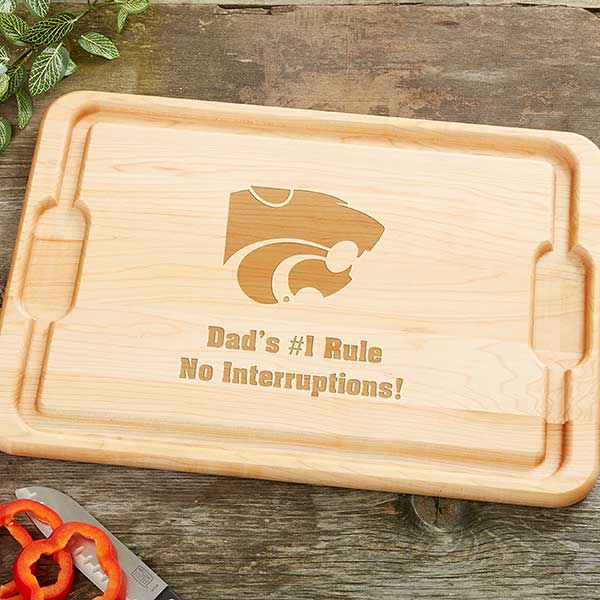 NCAA Kansas State Wildcats Personalized Maple Cutting Boards - 33484