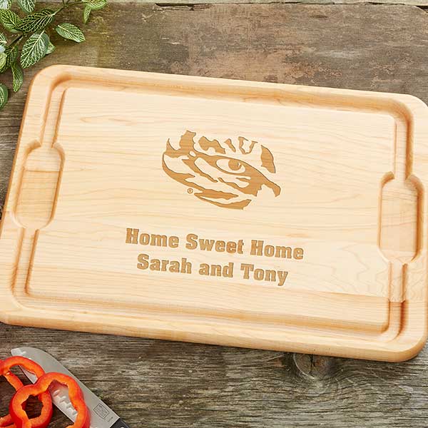 NCAA LSU Tigers Personalized Maple Cutting Boards - 33488