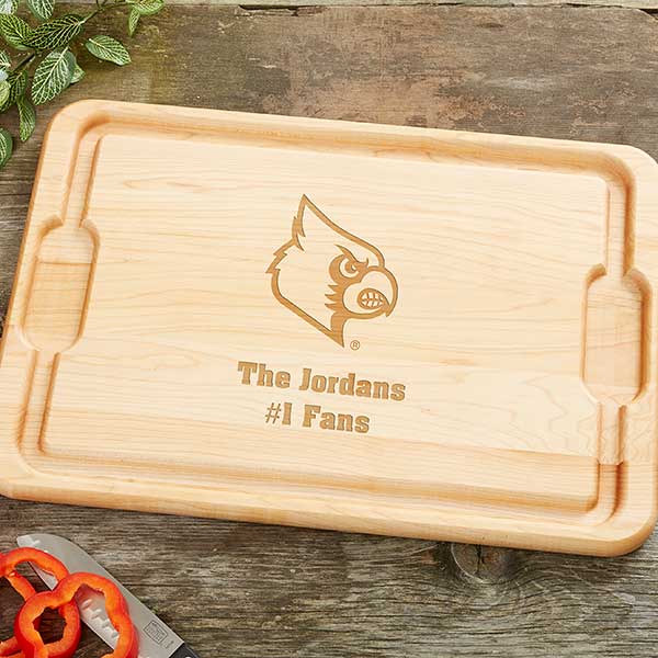 NCAA Louisville Cardinals Personalized Maple Cutting Boards - 33489
