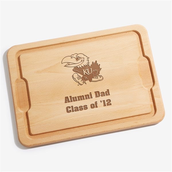 NCAA Kansas Jayhawks Personalized Maple Cutting Boards - 33494