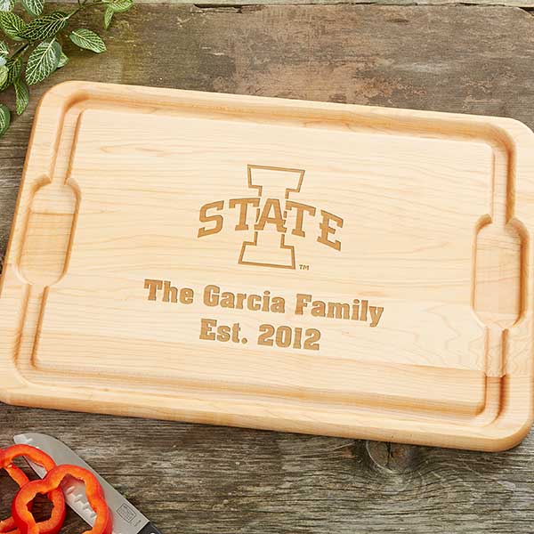 NCAA Iowa State Cyclones Personalized Maple Cutting Boards - 33495