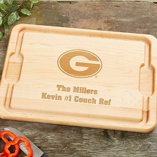 NCAA Georgia Bulldogs Personalized Maple Cutting Boards - 33502