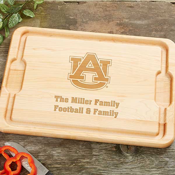 NCAA Auburn Tigers Personalized Maple Cutting Boards - 33508