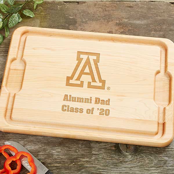 NCAA Arizona Wildcats Personalized Maple Cutting Boards - 33509