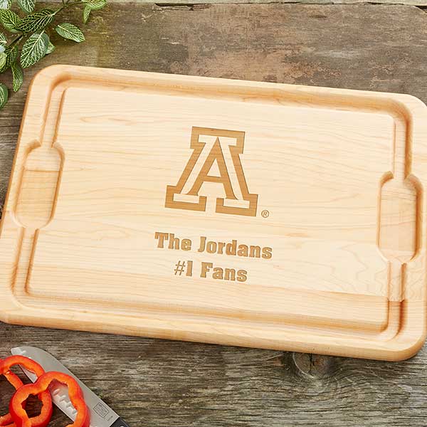 NCAA Arizona Wildcats Personalized Maple Cutting Boards - 33509