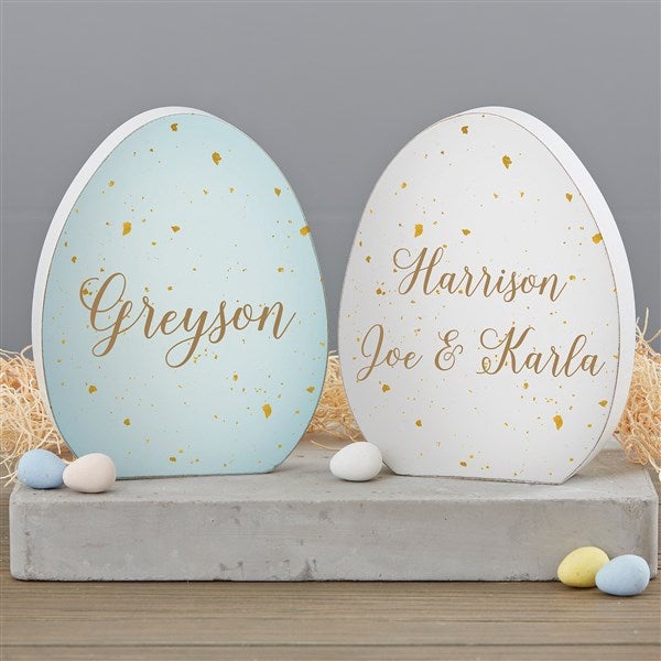 Speckled Personalized Wooden Easter Decorations - 33530