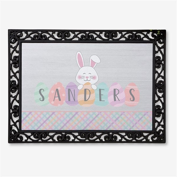 Happy Easter Eggs Personalized Easter Doormats - 33531
