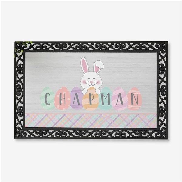Happy Easter Eggs Personalized Easter Doormats - 33531
