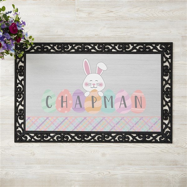 Happy Easter Eggs Personalized Easter Doormats - 33531