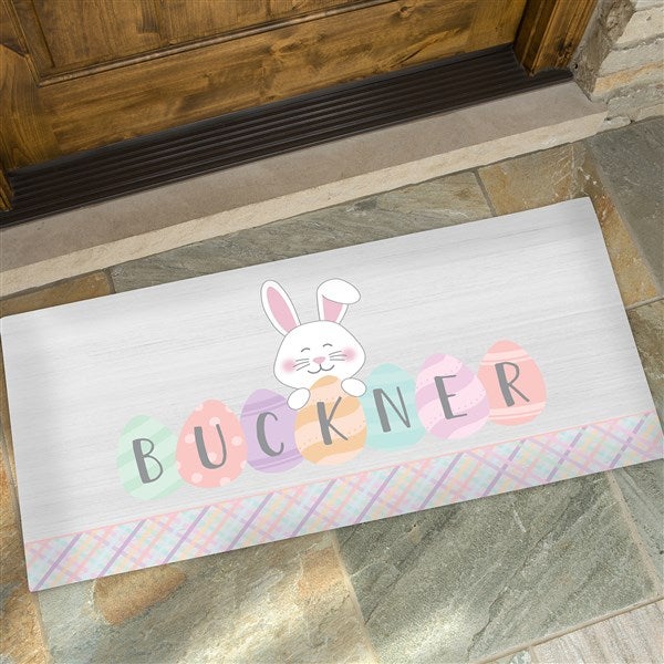Happy Easter Eggs Personalized Easter Doormats - 33531