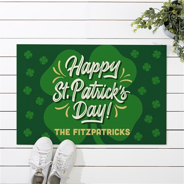 St. Patrick's Day Personalized Doormat  - 33535