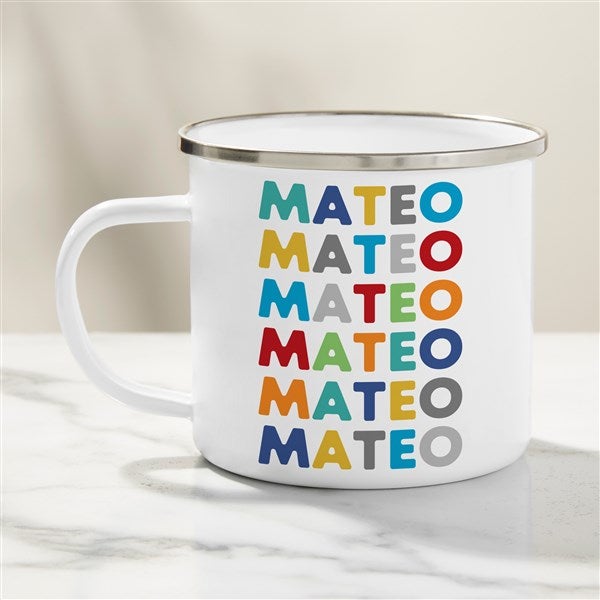 Vibrant Name Personalized Kids Enamel Mugs - 33540