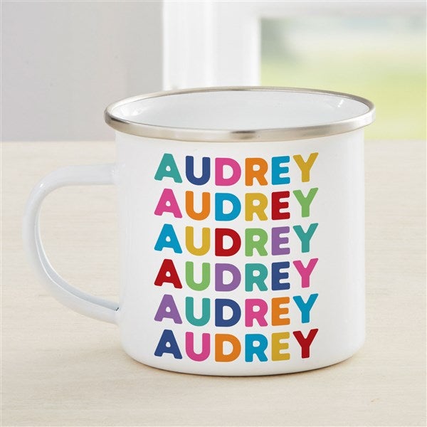 Vibrant Name Personalized Kids Enamel Mugs - 33540