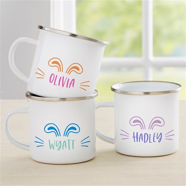 Ear-resistible Name Personalized Kids Easter Enamel Mugs