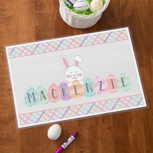 Happy Easter Eggs Personalized Laminated Placemats - 33552