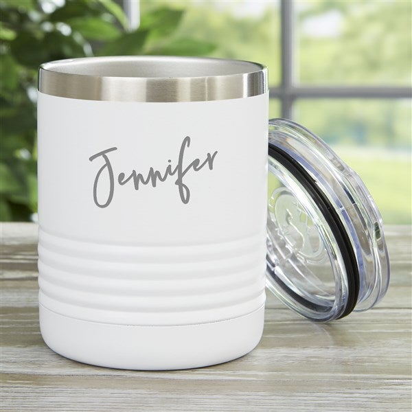 Trendy Script Name Personalized 10oz Stainless Steel Tumblers - 33564