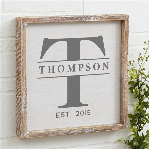 Lavish Last Name Personalized Barnwood Frame Wall Art  - 33574