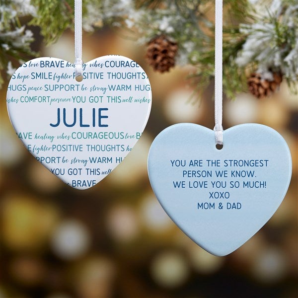 Words Of Encouragement Personalized Heart Ornaments - 33577