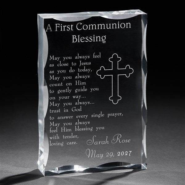 Personalized First Communion Blessing Keepsake Sculpture - 3358