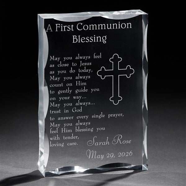 Personalized First Communion Blessing Keepsake Sculpture - 3358