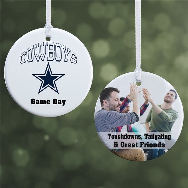 NFL Dallas Cowboys Personalized Photo Ornament - 2 Sided Glossy
