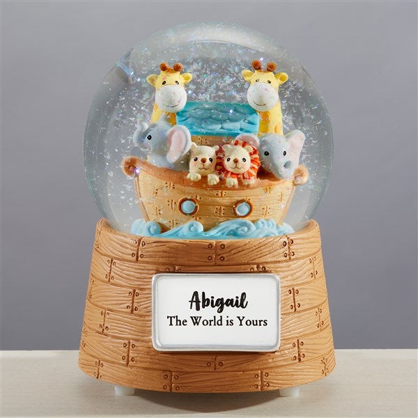 Noah's Ark Personalized Baby Snow Globe - 33625