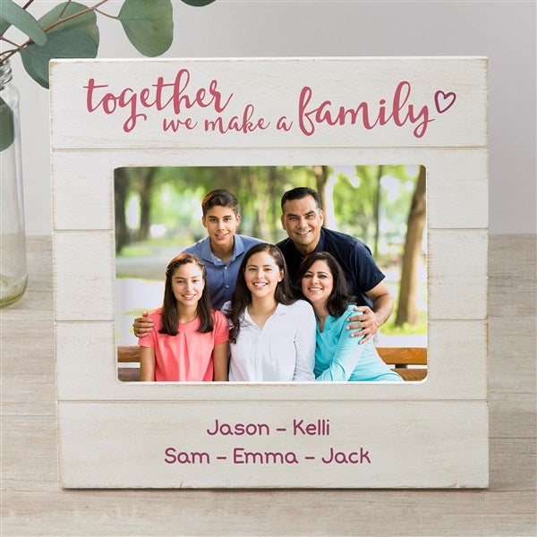 Together We Make A Family Personalized Shiplap Picture Frame - 33628