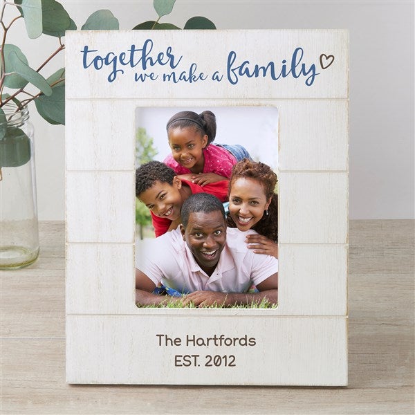 Together We Make A Family Personalized Shiplap Picture Frame - 33628