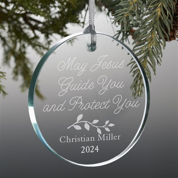 Personalized Glass Suncatcher - May Jesus Guide You - 3366