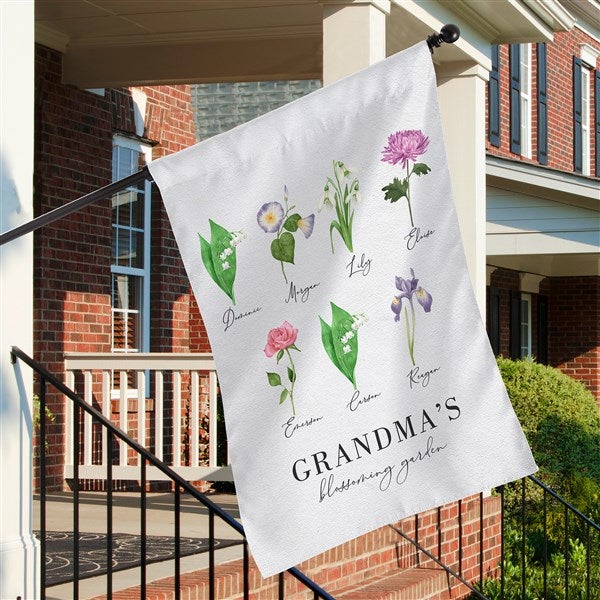Birth Month Flower Personalized House Flag - 33696