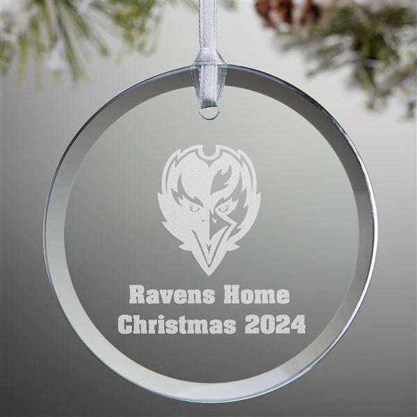 NFL Baltimore Ravens Personalized Glass Ornaments - 33707