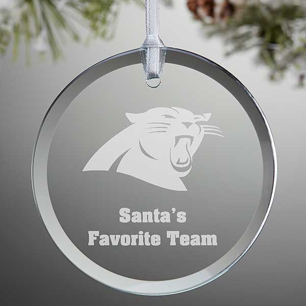 NFL Carolina Panthers Personalized Glass Ornaments - 33709