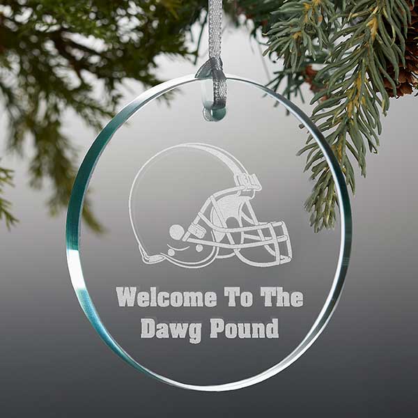 NFL Cleveland Browns Personalized Glass Ornaments - 33712