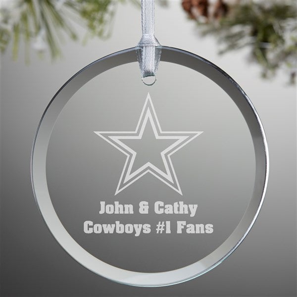NFL Dallas Cowboys Personalized Glass Ornaments - 33713