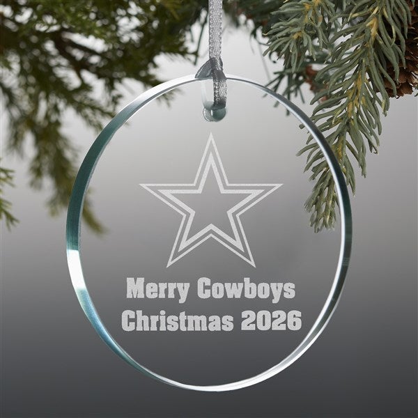 NFL Dallas Cowboys Personalized Glass Ornaments - 33713