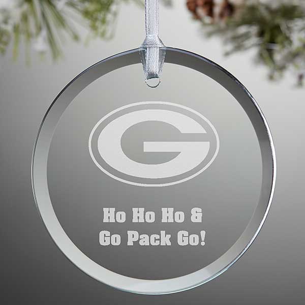 NFL Green Bay Packers Personalized Glass Ornaments - 33716
