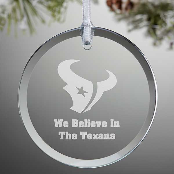 NFL Houston Texans Personalized Glass Ornaments - 33717