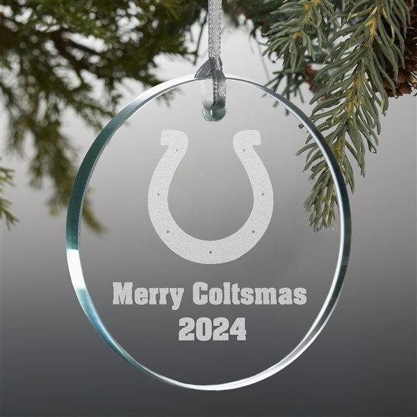 NFL Indianapolis Colts Personalized Glass Ornaments - 33718