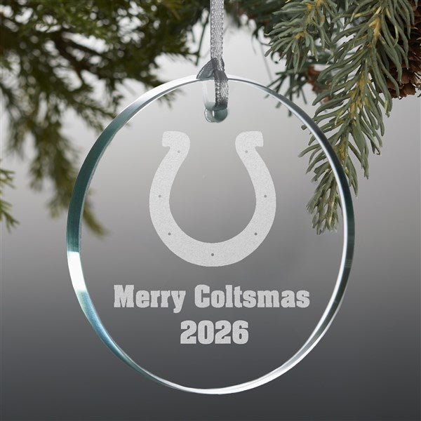 NFL Indianapolis Colts Personalized Glass Ornaments - 33718