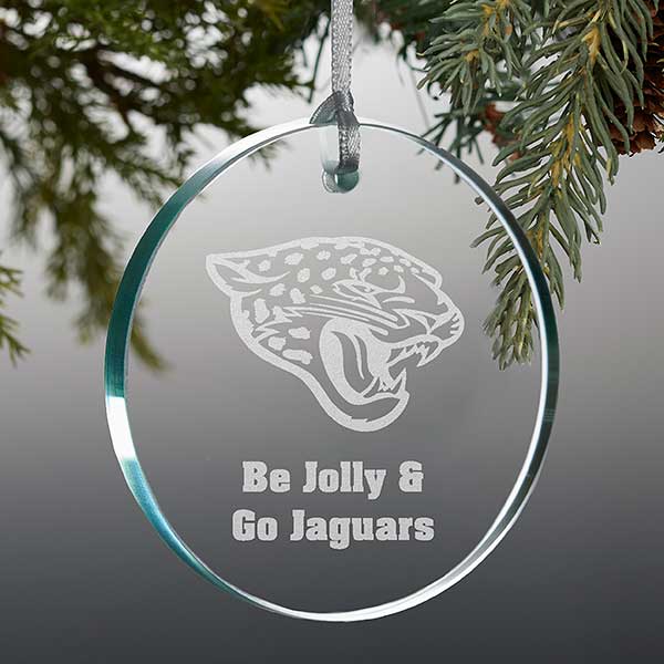 NFL Jacksonville Jaguars Personalized Glass Ornaments - 33719