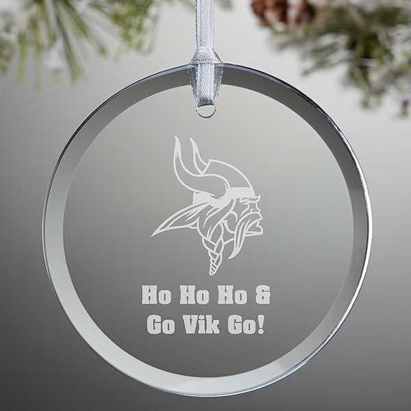 NFL Minnesota Vikings Personalized Glass Ornaments - 33724