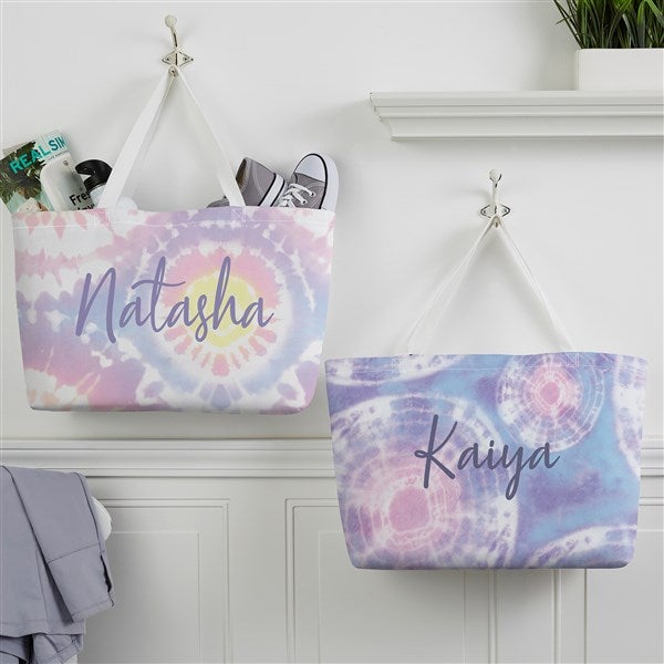 Pastel Tie Dye Personalized Tote Bag