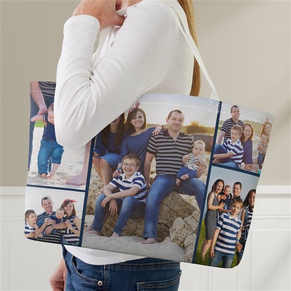 5 Photo Collage Personalized Tote Bag