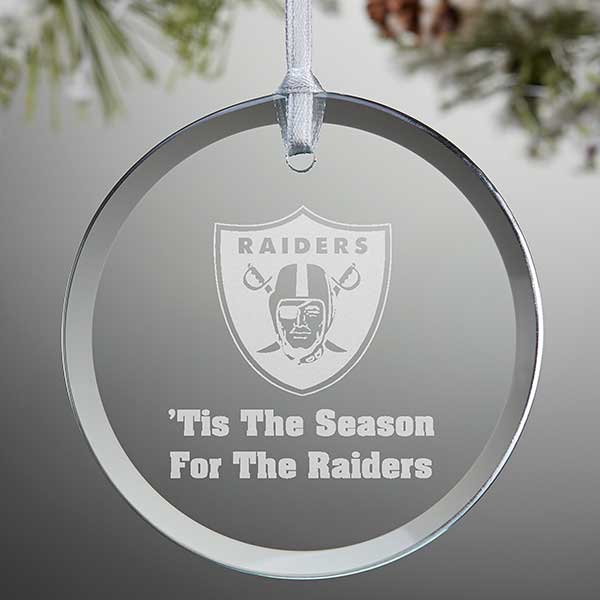 NFL Las Vegas Raiders Personalized Glass Ornaments - 33738