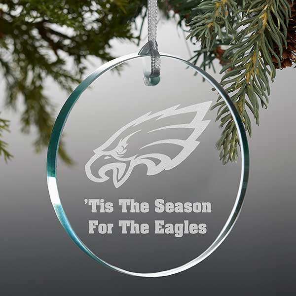NFL Philadelphia Eagles Personalized Premium Glass Ornament