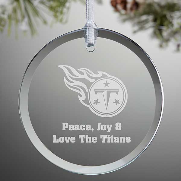 NFL Tennessee Titans Personalized Glass Ornament