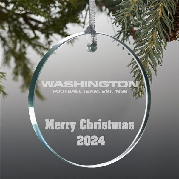 NFL Washington Football Team Personalized Glass Ornaments - 33745