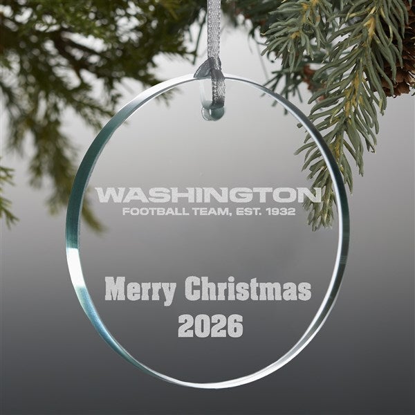 NFL Washington Football Team Personalized Glass Ornaments - 33745